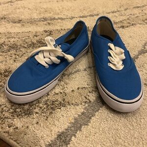 Kids Blue Canvas Lace-Up Sneakers
